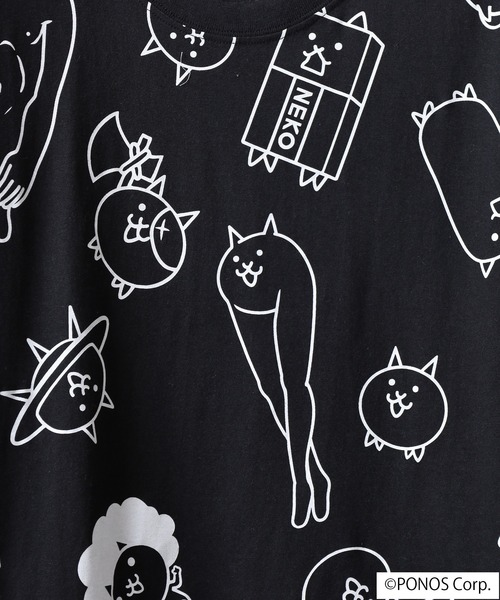 Ace（エース） tシャツ にゃんこ大戦争 半袖 Tシャツ 総柄 メンズ