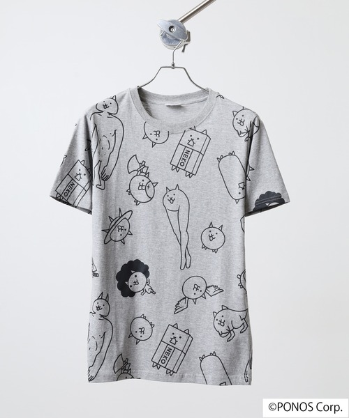 Ace（エース） tシャツ にゃんこ大戦争 半袖 Tシャツ 総柄 メンズ