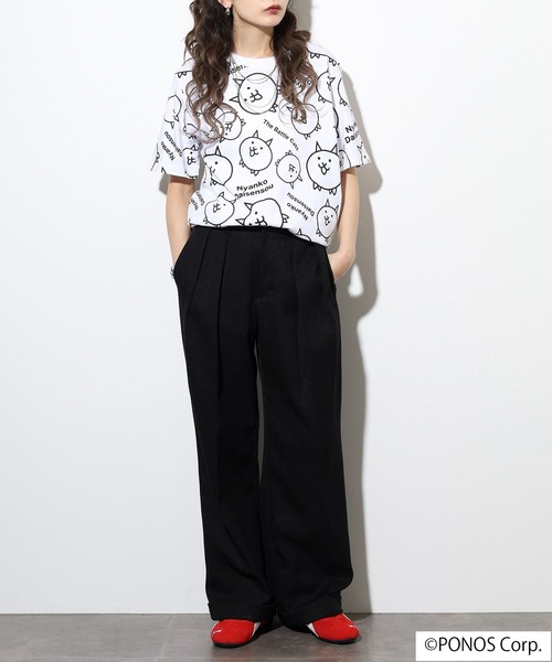 Ace（エース） tシャツ にゃんこ大戦争 半袖 Tシャツ 総柄 メンズ