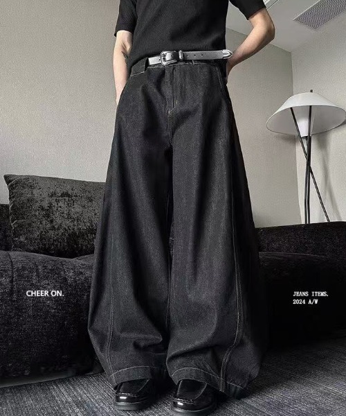 FreeZone ジーンズ 極太ワイドデニムパンツ メンズ レディース