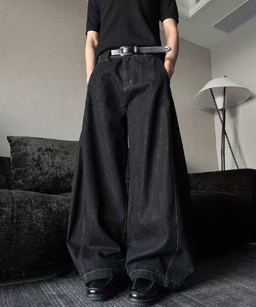 FreeZone ジーンズ 極太ワイドデニムパンツ メンズ レディース