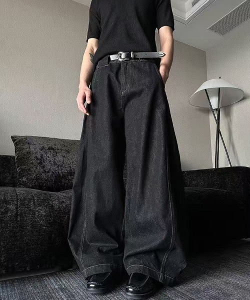 FreeZone ジーンズ 極太ワイドデニムパンツ メンズ レディース