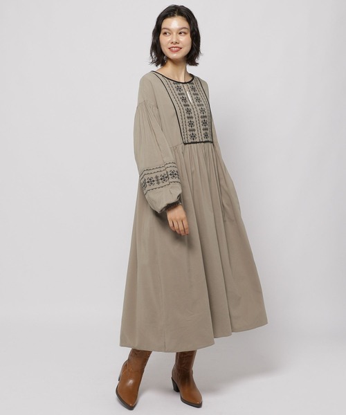 ワンピース niko_niko_ niko and… ワンピース 刺繍パイピングワンピース : ZOZOTOWN