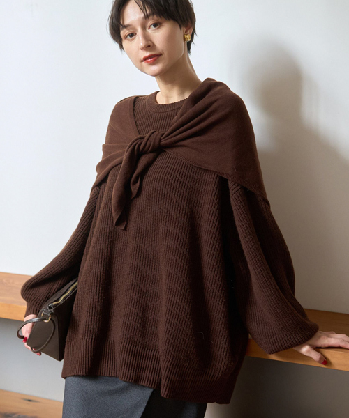 Rouge vif（ルージュ ヴィフ） ニット セーター 「ストールセット