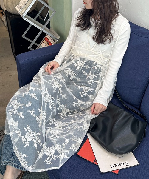 PILIT ノースリーブワンピース MEDIUM アイボリー レディース