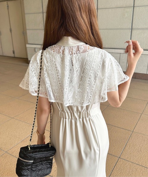 「apres jour」 半袖ワンピース フリー アイボリー レディース_画像2