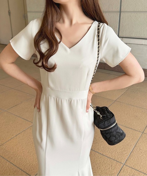 「apres jour」 半袖ワンピース フリー アイボリー レディース_画像4