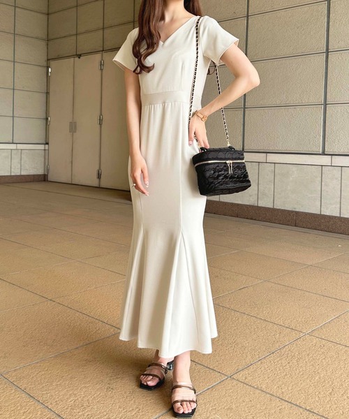 「apres jour」 半袖ワンピース フリー アイボリー レディース_画像9