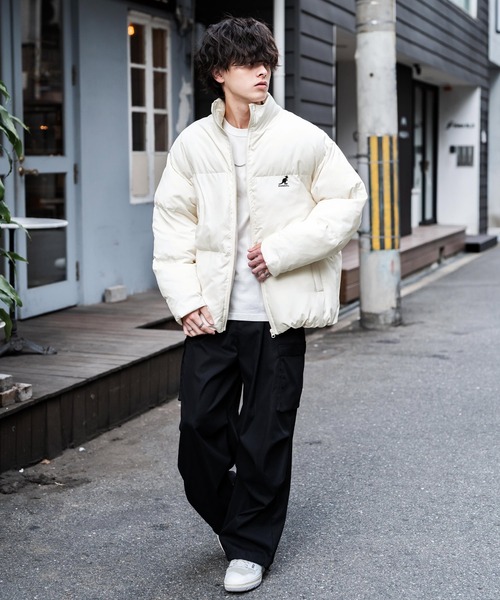 patagonia ホワイト ダウンジャケット KANGOL カンゴール 別注コラボ オーバーサイズワンポイントロゴ刺繍