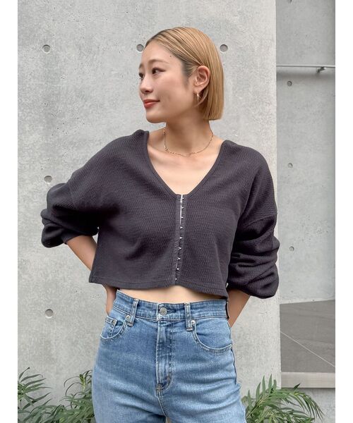 Ungrid（アングリッド） カーディガン ハニカムショートカーディガン