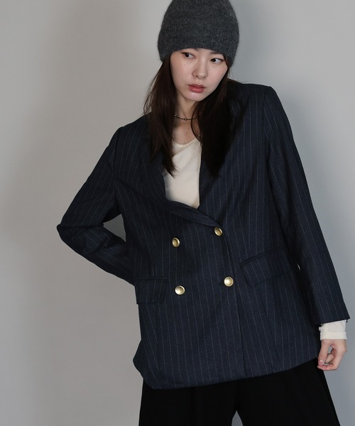 美品　LARDINI EASY 48 ネイビー 花ピンテーラージャケット　JK J by blue（ジェイバイブルー） ジャケット テーラードジャケット ピン