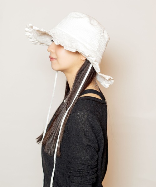 「CA4LA」 ハット ONESIZE ブラック レディース_画像9