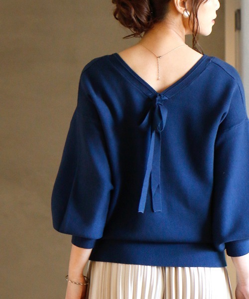 「Ehre style」 長袖ニット FREE キャメル レディース_画像9