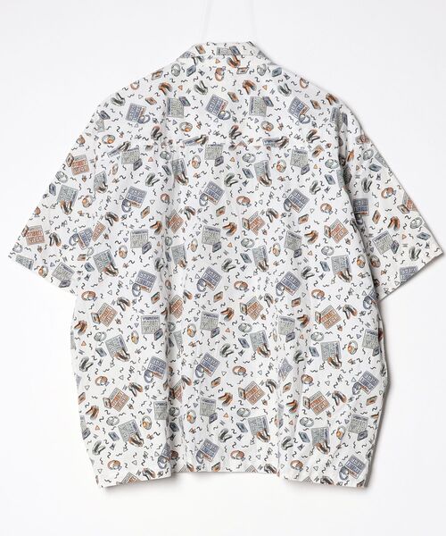 「VISION STREET WEAR」 花柄半袖シャツ M ホワイト メンズ_画像2