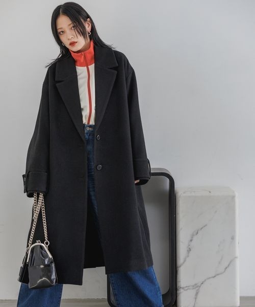 JEANASIS（ジーナシス） チェスターコート FREE ブラック レディース