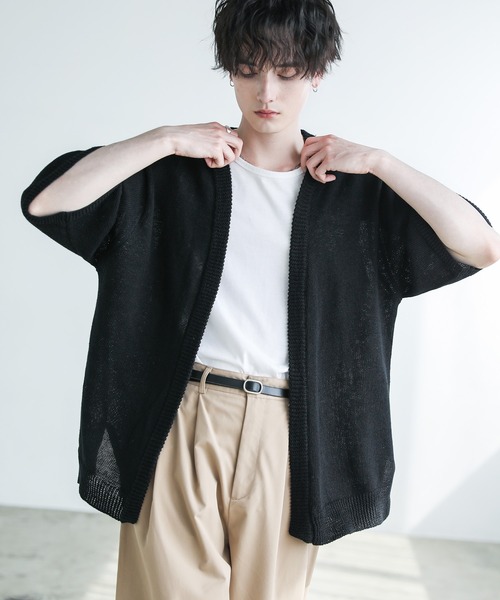 「ASTRONOMY」 「Beno」ニットカーディガン X-LARGE ベージュ メンズ_画像2