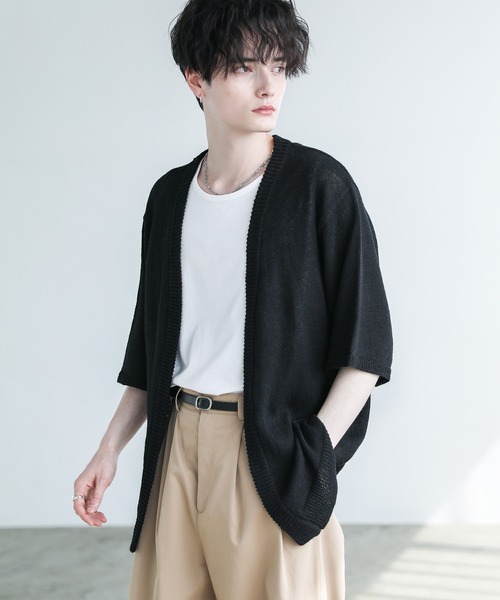 「ASTRONOMY」 「Beno」ニットカーディガン X-LARGE ベージュ メンズ_画像3