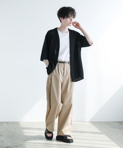 「ASTRONOMY」 「Beno」ニットカーディガン X-LARGE ベージュ メンズ_画像6