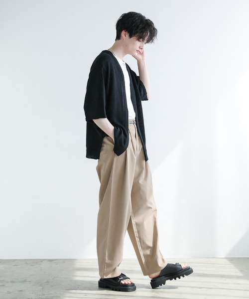 「ASTRONOMY」 「Beno」ニットカーディガン X-LARGE ベージュ メンズ_画像7