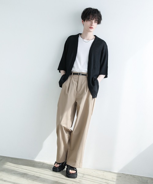 「ASTRONOMY」 「Beno」ニットカーディガン X-LARGE ベージュ メンズ_画像8