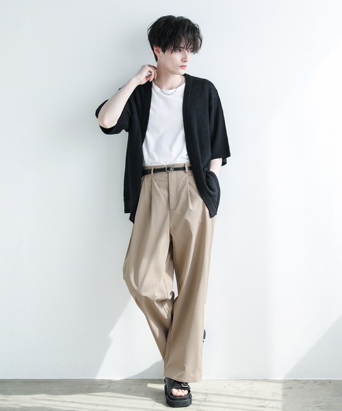 「ASTRONOMY」 「Beno」ニットカーディガン X-LARGE ベージュ メンズ_画像9