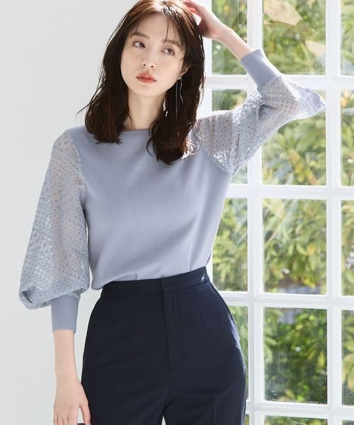 「Andemiu」 長袖ニット FREE ミント レディース_画像3