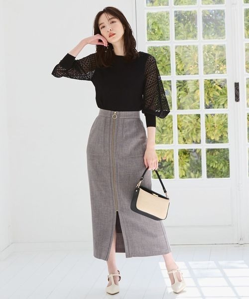 「Andemiu」 長袖ニット FREE ミント レディース_画像7