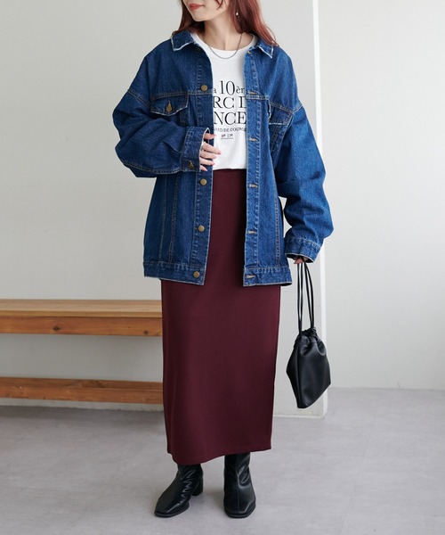 「DISCOAT」 タイトスカート MEDIUM ベージュ レディース_画像6