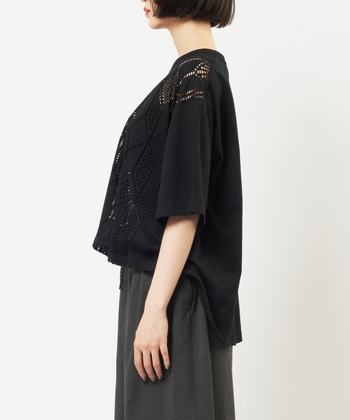 tシャツ サイドタックメッシュＴ レディース メンズの画像