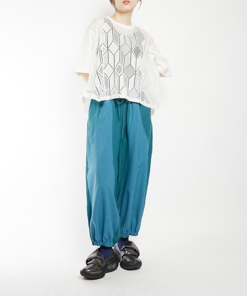 tシャツ サイドタックメッシュＴ レディース メンズの画像