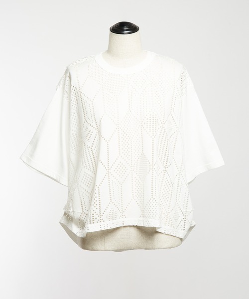 tシャツ サイドタックメッシュＴ レディース メンズの画像