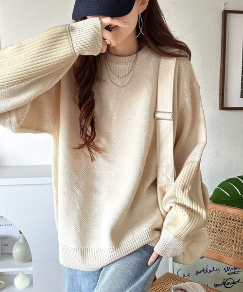 「Java」 長袖ニット X-LARGE グレー レディース_画像2