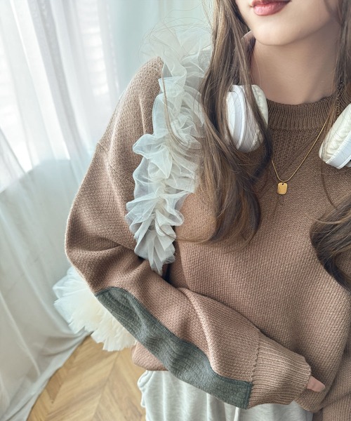 「Java」 長袖ニット X-LARGE グレー レディース_画像5