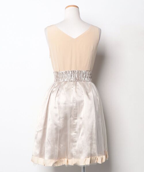 「ships little black」 ノースリーブワンピース S ベージュ レディース_画像2