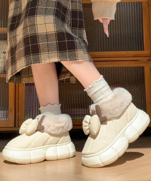 gossip!ロサンゼルス ブーツ Y2Kガーリー レトロ厚底もこもこ