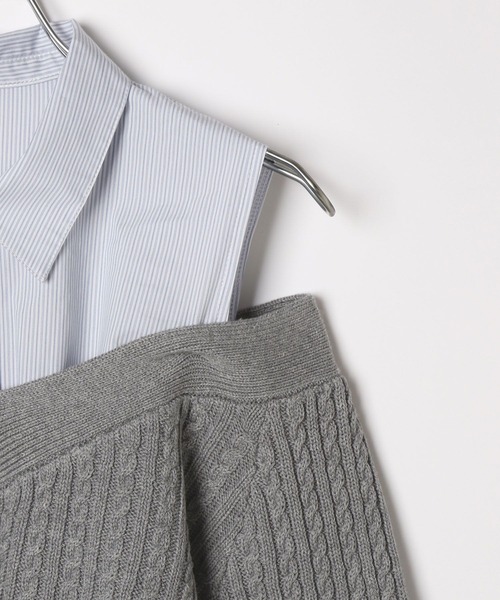 「Heather」 長袖ニット FREE グレー レディース_画像3