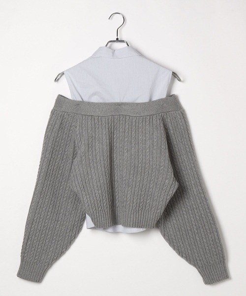 「Heather」 長袖ニット FREE グレー レディース_画像6