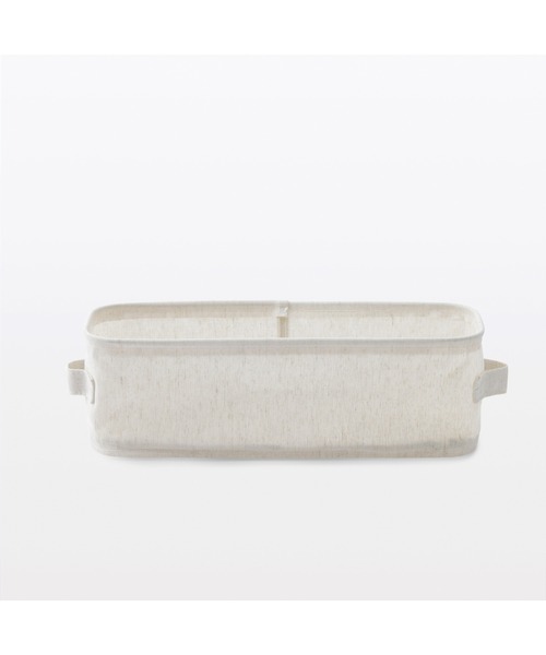 無印良品（MUJI） 収納 ポリエステル麻 ソフトボックス 浅型 ハーフ 約