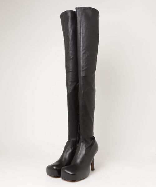 K*B様 「美品」BOTTEGA VENETA ロングブーツ 39 BOTTEGA VENETA（ボッテガ・ヴェネタ） ロングブーツ 39 ブラック