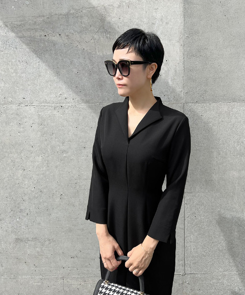 JENNE」 長袖ワンピース MEDIUM ブラック レディース : ZOZOTOWN Yahoo