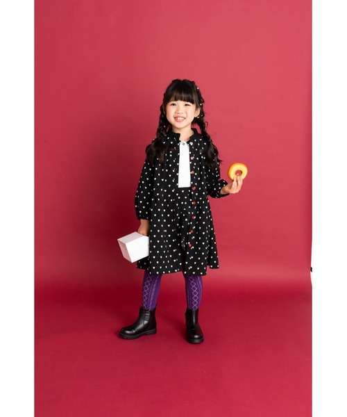 「nino」 「KIDS」長袖ワンピース 140cm ブラック キッズ_画像3