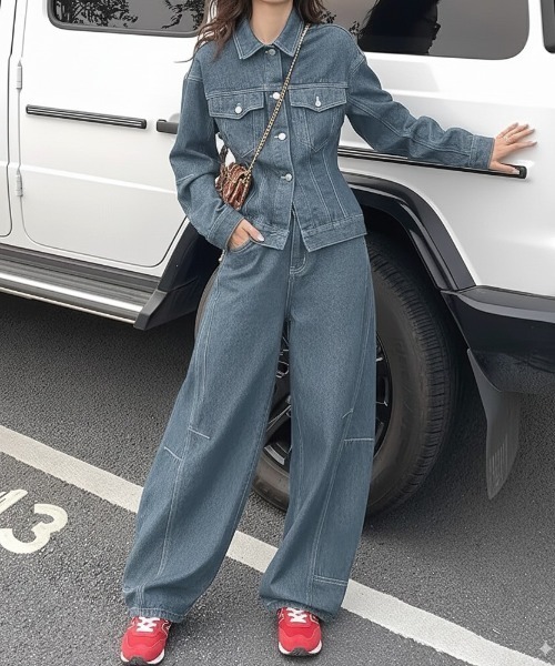 「FAVORITO」 セットアップ M ライトブルー レディース_画像6