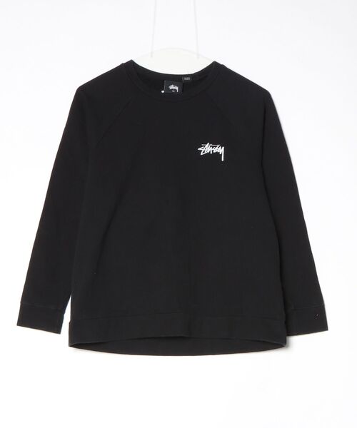 STUSSY（ステューシー） ワンポイント長袖カットソー X-SMALL ブラック