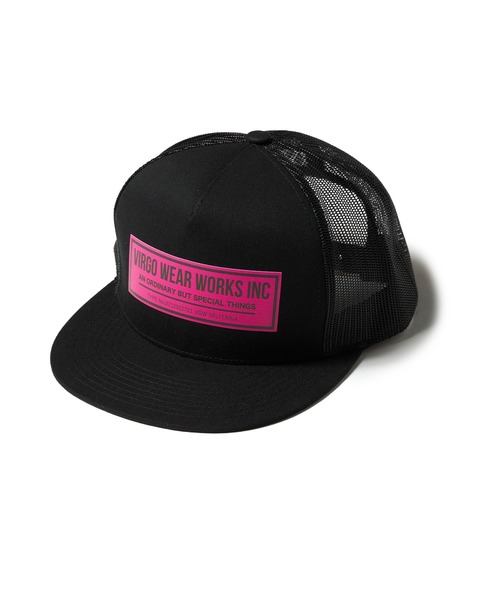 「VIRGOwearworks」 メッシュキャップ FREE ブラック×ピンク メンズ_画像3