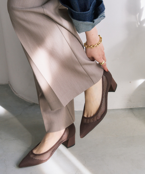 LE TALON（ル タロン） パンプス 「追加」4.5cmポインテッドネット