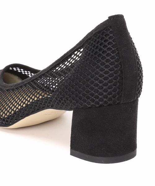 【美品】ルタロン　4.5cmポインテッドネットパンプス　ブラック　23cm LE TALON（ル タロン） パンプス 「追加」4.5cmポインテッドネット