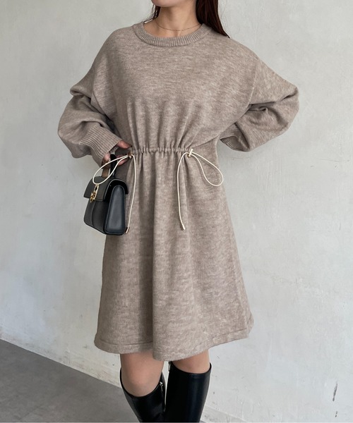 「Thevon」 長袖ワンピース FREE ブラック レディース_画像3