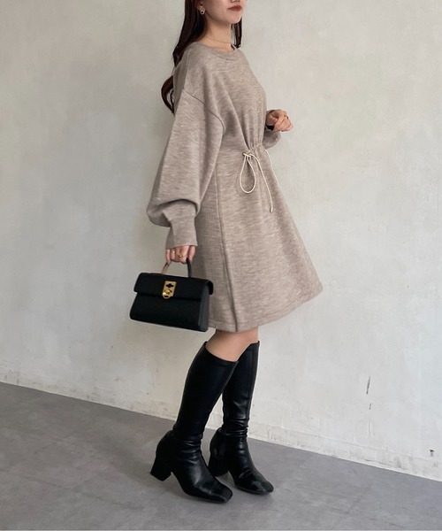 「Thevon」 長袖ワンピース FREE ブラック レディース_画像6