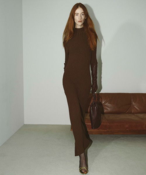 「styling/」 ニットワンピース 0 ブラック レディースの画像