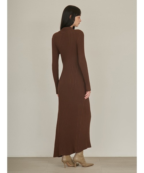 「styling/」 ニットワンピース 0 ブラック レディースの画像